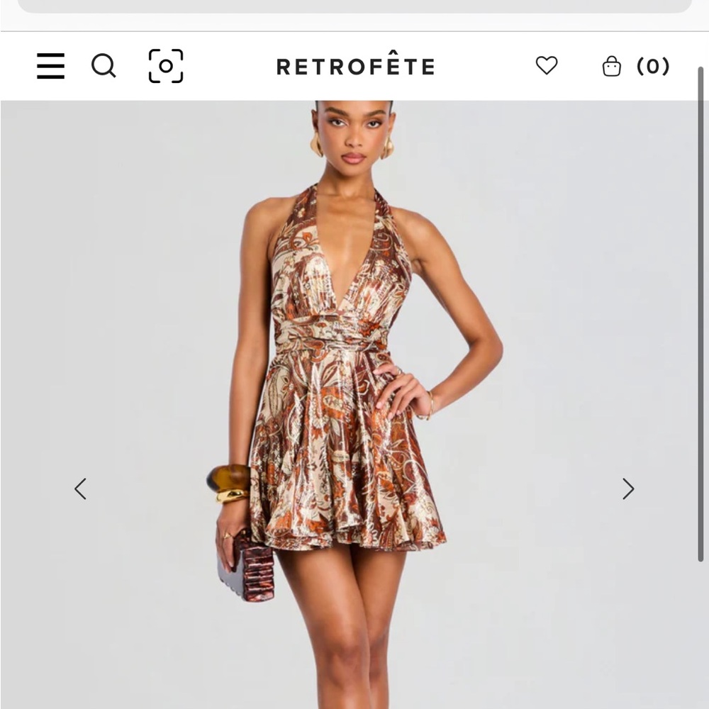 Retrofete Alexandria Paisley Silk Dress